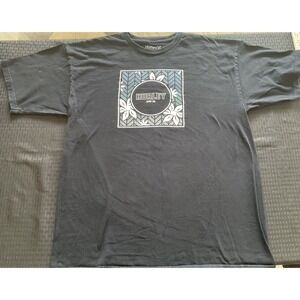 Hurley Shirt Mens XL Black Surf Co Floral Graphic Tee Skate Beach Casual Cotton